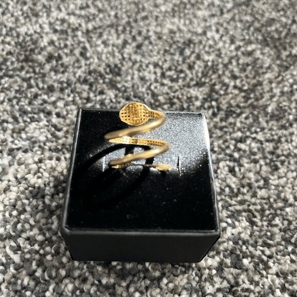 21k Pure Gold Adjustable Snake Ring 5.19 Grams Stamped 21k - Picture 5 of 6